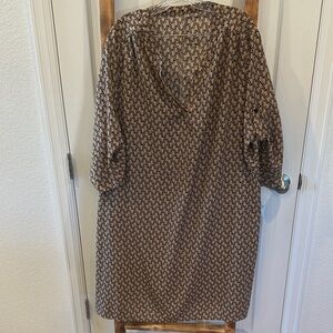 Brown Patterned Dress
